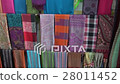 colorful shawls in asia market, India - Stock Footage [28011452]