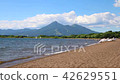 Lake Inawashiro in summer, Bandai and Shidahama... - Stock Footage [42629551]