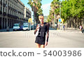 Beautiful sexy shemale woman in the modern city - Stock Footage