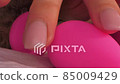 Woman touches modern satisfiers of colorful sex... - Stock Footage