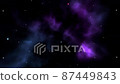 Flight on the galaxy nebula space 87449843