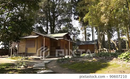 Miiri-an, a tea room away from the mountain... - Stock Footage