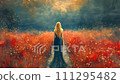 Blonde woman in a dress, Generative AI - Stock Footage