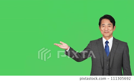 Middle-aged businessman guiding green... - Stock Footage