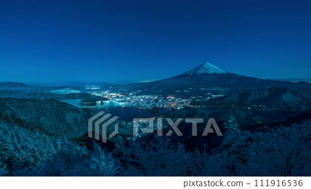 Sunrise time-lapse of Mt. Fuji and Lake... - Stock Footage