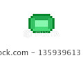 8-bit pixel art emerald gem. looped animation 4k 30fps 135939613