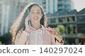 Business woman, phone call and talk in city for discussion, planning or network on street. Entrepreneur, conversation and smartphone for communication, contact or walking by metro buildings in summer Business woman, phone call and talk in city for discussion, planning or network on street. Entrepreneur, conversation and smartphone for communication, contact or walking by metro buildings in summer 140297024