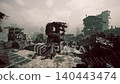 A desolate landscape showcases crumbling buildings and debris, illustrating the aftermath of destruction. The scene evokes a haunting atmosphere of loss and desolation. A desolate landscape showcases crumbling buildings and debris, illustrating the aftermath of destruction. The scene evokes a haunting atmosphere of loss and desolation. 140443474